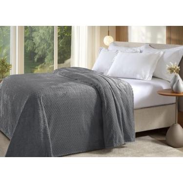 Imagem de Cobertor Casal 180x220 Jolitex Chevron Cor:Zinco, Zinco