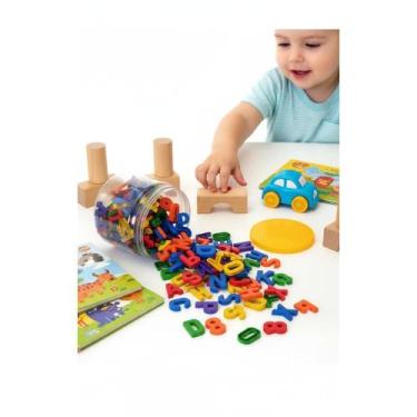 Imagem de 2x 200 Peças Alfabeto Numérico Brinquedo Pedagógico Educativ - Congrat