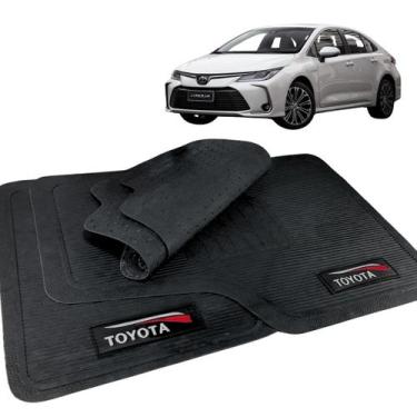 Imagem de Jogo de Tapete Corolla 2020 a 2022 Borracha Com Logo - Toyota