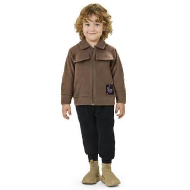 Imagem de Conjunto Infantil Menino Inverno Jaqueta Soft E Calça Moletom Peluciad