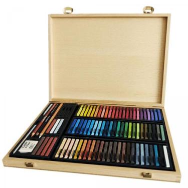 Imagem de Giz Pastel Seco Conte Á Paris Carré 84 Cores Estojo Madeira - Conté A 