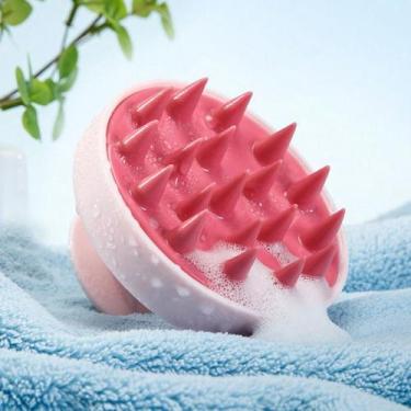 Imagem de Escova Para Couro Cabeludo Massajador De 1pc Com Silicone Macio Cabelo