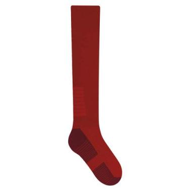 Imagem de Meião de Futebol Selene 4165.001 Poliamida, Vermelho, 39/43