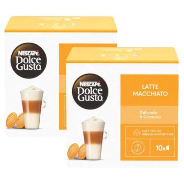 Imagem de 2x Capsula de Latte Macchiato Dolce Gusto 10 unidades -, Latte Macchia