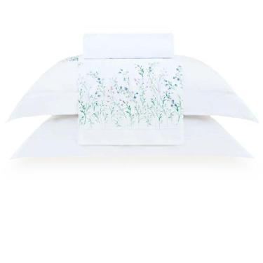 Imagem de Jogo de Cama Casal 300 Fios Blue Daisy - Buddemeyer, Estampado