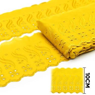 Imagem de Bordado Inglês 10,0cm BP088 Amarelo Ouro - 13,7 Metros  artePunto