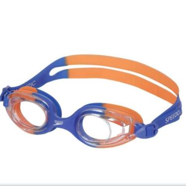 Imagem de Óculos de natação speedo jr olympic azul e laranja