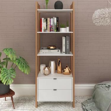 Imagem de Estante de Livros 65CMX184,7cm 2 Gavetas Embaixo Haia Yescasa Branco/A