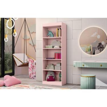 Imagem de Estante Livreiro Multiuso Larissa Rosa/Rose - J&A Móveis