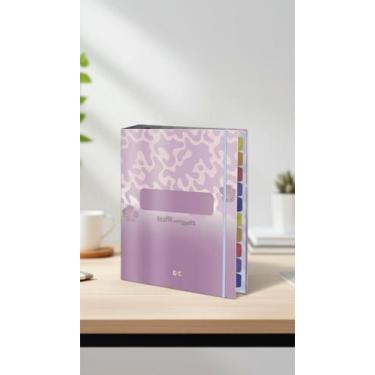 Imagem de Fichário Colegial Rosa Pálido com Elástico 48 Folhas - Congratulations