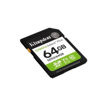 Imagem de Cartão de Memória SD KIngston de 64GB Canvas Select Plus Gen3, Leitura