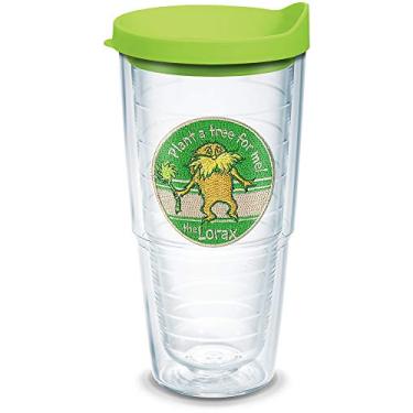 Imagem de Tervis Dr. Seuss-Lorax Feito nos EUA Copo isolado de parede dupla, 700 ml, Plante uma Árvore