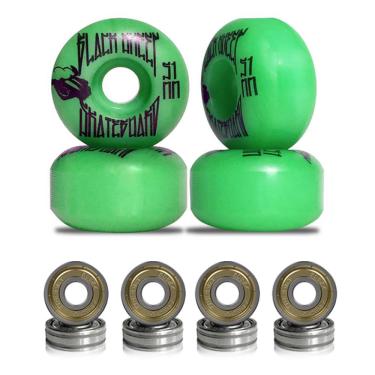 Imagem de Roda para Skate Black Sheep 51mm Verde Dureza 90a com Rolamentos ABEC-5