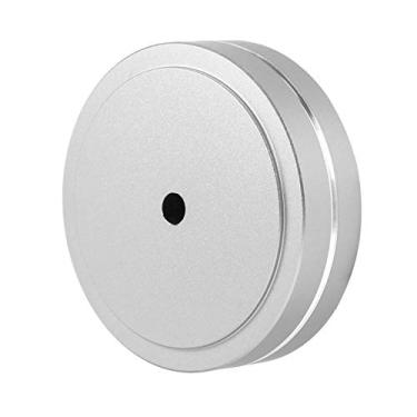 Imagem de ASHATA Suporte para pés de isolamento de alto-falante, almofada de cone de liga de alumínio, base de isolamento para alto-falante de áudio HiFi (prata)