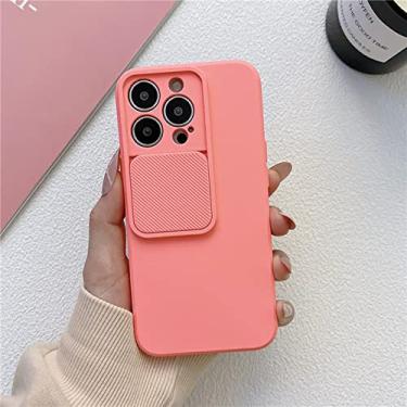 Imagem de Deslize Fechar Capa de TPU Macia Proteção da Câmera para iPhone 13 12 11 Pro XS Max X XR 7 8 Plus SE2020 Capa de Silicone de Cor Sólida Coque, E, Para iPone SE 2020