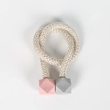 Imagem de 1 peça fivela magnética de cortina fivela de cortina simples acessórios para casa sem perfurações, cinza em pó