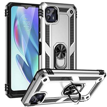 Imagem de YUNCHAO Caixa de telefone Para Motorola Moto G50 5G TPU à prova de choque + Caixa de telefone protetora com suporte rotativo de 360 ​​graus capa para celular