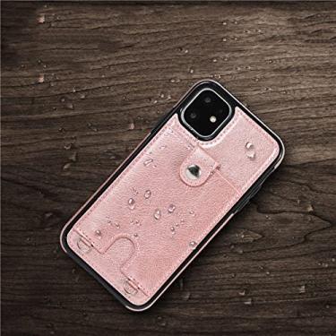 Imagem de Capa de couro de luxo para iPhone 14 13 12 Mini 11 Pro X XS Max XR SE 2020 2022 6 6s 7 8 Plus Lanyard Wallet Card Phone Bags Cover, Rose Gold, Para iP 13 mini
