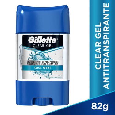 Imagem de Desodorante Antitranspirante Clear Gel Gillette Cool Wave Masculino com 82G