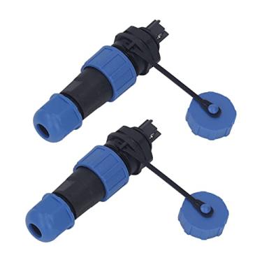 Imagem de Conector de Cabo de Aviação, Sem Solda Macho Fêmea Plugue de Fio Soquete IP68 à Prova d'água LP13