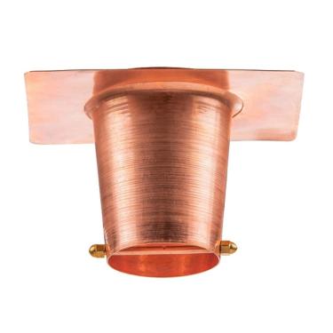 Imagem de Adaptador de calha de cobre Marrgon com clipe para pendurar corrente de chuva para sinos decorativos, copos e sinos, serve como instalador de corrente de chuva de 5 cm para saída de água e desviador de água para uma linda exibição de fonte