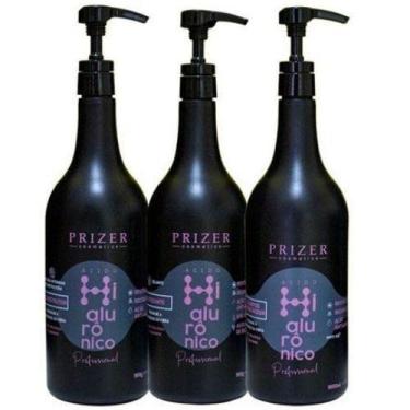 Imagem de Kit Hialurônico Prizer Shampoo+Reconstrutor+Defrizante 2900G