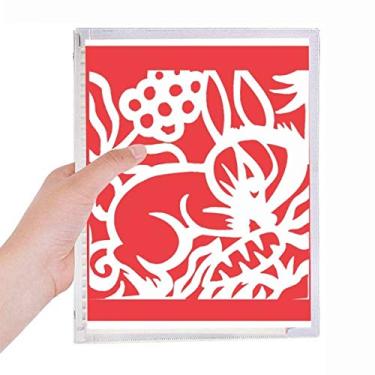 Imagem de Caderno de papel com estampa do zodíaco chinês, diário de folhas soltas recarregável, papelaria