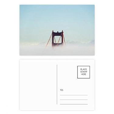 Imagem de Cartão postal Fog Golden Gate Bridge Bay Cloud Conjunto de cartões postais de aniversário