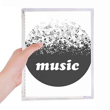 Imagem de Caderno de notas musicais branco Flappg com folhas soltas e diário recarregável