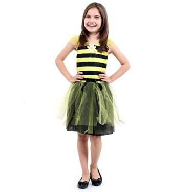 Imagem de Fantasia Abelha Dress Up Infantil 16313-P Sulamericana Fantasias Preto/Amarelo P 3/4 Anos