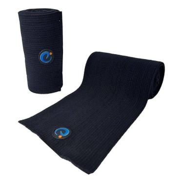 Imagem de Bandagem Elástica Joelho Tornozelo Mão Fisioterapia Preto