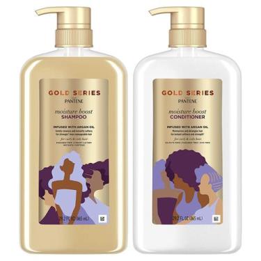 Imagem de Pantene Gold Series Shampoo &Amp Conditioner Umidade Boost Com Óleo De