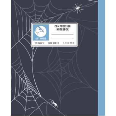 Imagem de Caderno de composição canhoto: Caderno com pauta universitária canhota, livro de composição de aranhas para canhotos, estudantes, meninos, meninas, crianças (edição japonesa)