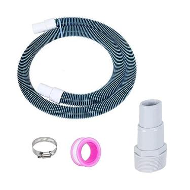 Imagem de Adaptador de mangueira de piscina 1,5 3,2 cm com braçadeiras ajustáveis de aço inoxidável conector adaptador de mangueira de piscina de extremidade dupla mangueira de piscina mangueira de piscina mangueira de manutenção de piscina