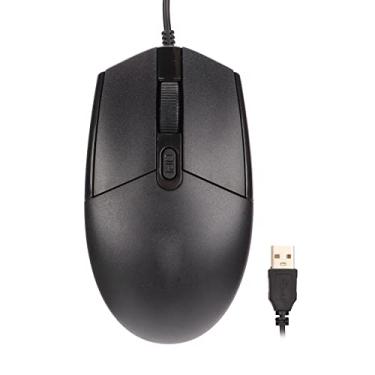 Imagem de PenRux Mouse para jogos RGB 1600DPI, aderência confortável de alto ajuste, design simplificado, luz de fundo RGB, Plug and Play, com recursos ergonômicos, para jogos e escritório