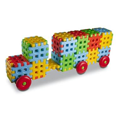 Imagem de Cometa Brinquedos, Brinquedo Educativo, Blocos de Montar e Construir, Cometa Parking, Caminhão Bau