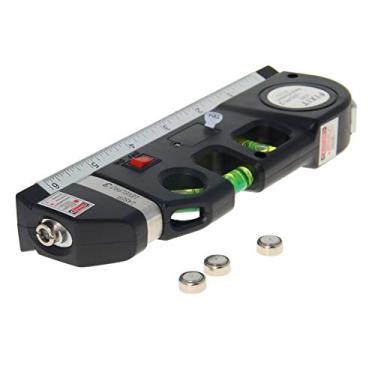 Imagem de Bettomshin Ferramenta de linha de nível a laser, kit de nível de laser multifunção padrão nivelador de linha a laser cruzada ferramenta de feixe para pendurar quadros armários paredes de azulejo 1 peça