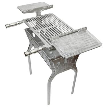 Imagem de Churrasqueira Portátil Desmontável Alumínio Fundido Com Bandeja - MUND - 80 CM (2 Bandejas)
