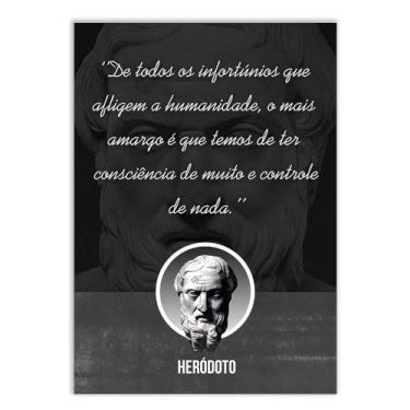 Imagem de Placa Decorativa A3 Frases Heródoto Filosofia Infortúnios Poster