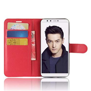Imagem de Capa para HUAWEI Honor 9 Lite couro com suporte carteira flip capa para HUAWEI Honor 9 lite capa de proteção de telefone A capa com design de slot para cartão