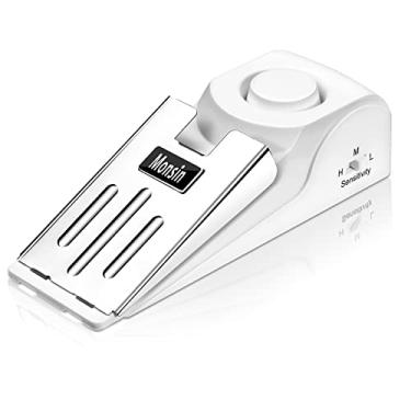 Imagem de Alarme de batente de porta, batente de porta com alarme de segurança de 120 DB, batente de porta em cunha de chão para apartamento de viagem, casa, casa (pacote com 1)