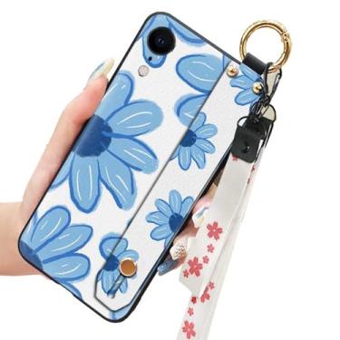 Imagem de Capa de telefone traseira de silicone em gel TPU com estampa de flor azul e mar para Apple iPhone todas as séries (iPhone XR)