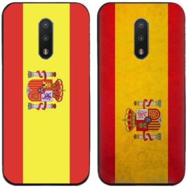 Imagem de 2 peças retrô bandeira da Espanha impressa TPU gel silicone capa de telefone traseira para Nokia (Nokia C2 Tava)