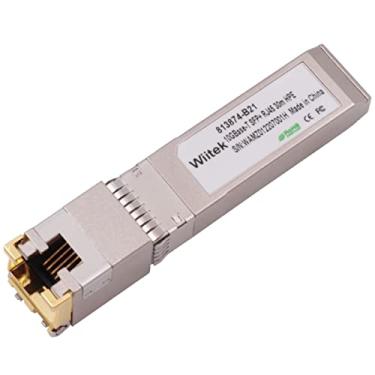 Imagem de Wiitek Módulos de cobre SFP+ para RJ45 10G, transceptor Ethernet para SFP+ 1,25G/2,5G/5G/10GBase-T compatível com sistema de lâmina HPE 813874-B21 HPE ProCurve e HPE Aruba (Cat 6a/7 ou melhor, 30