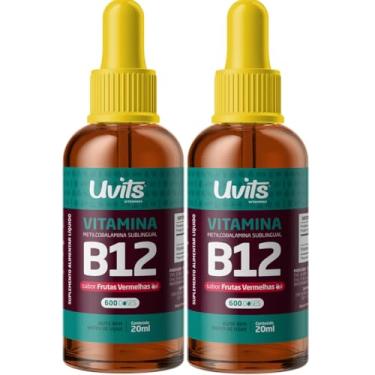 Imagem de 2 Vitamina B12 Metilcobalamina Liquida 600 Doses - Uvits