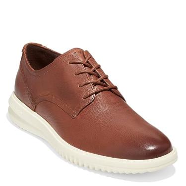 Imagem de Cole Haan Sapato Oxford Calçados Masculino, Grand+ bico liso, Couro bronze britânicomarfim, 8.5