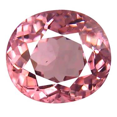 Imagem de Pedra preciosa solta natural de turmalina rosa não aquecida com corte oval de 1,88 ct (8 x 7 mm)