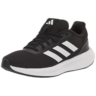 Imagem de adidas Tênis feminino Run Falcon 3.0, Preto/branco/preto, 6.5