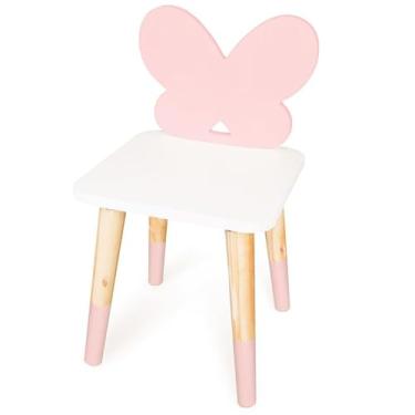 Imagem de Cadeira Infantil de Madeira Borboletinha (Rosa Bebê)