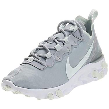 Imagem de T nis feminino Nike React Element 55, Multicoloured (Wolf Grey / Ghost Aqua / White 005, 7